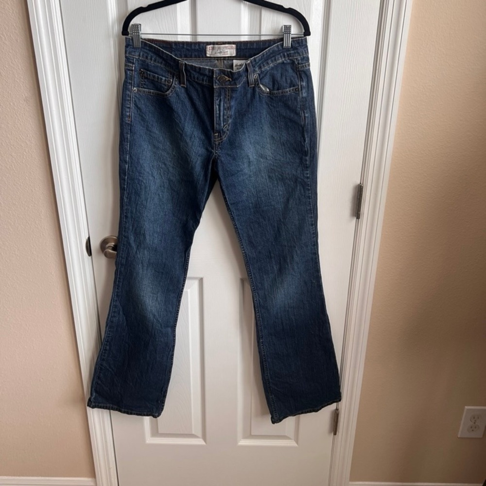 Levi‎ Strauss Signature Stretch Low Rise Bootcut Jeans Juniors Size 11 Long
